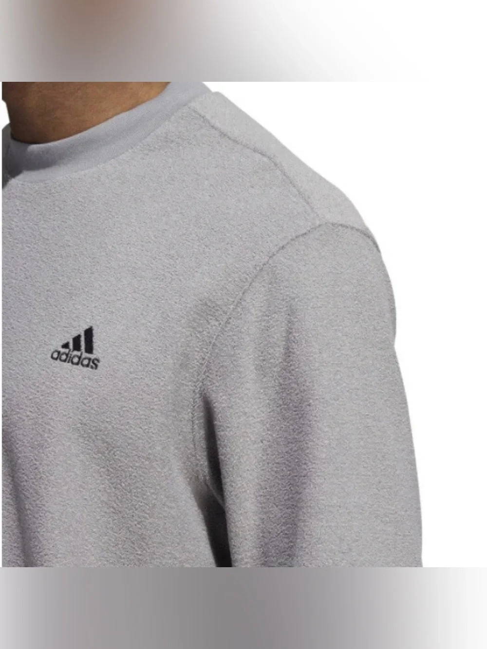 NWT Adidas Sweatshirt Men Core Crewneck Golf Grey Outerwear Gym Athleisure Sz L